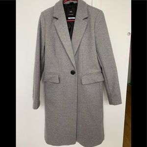MANGO - structured and long wool coat